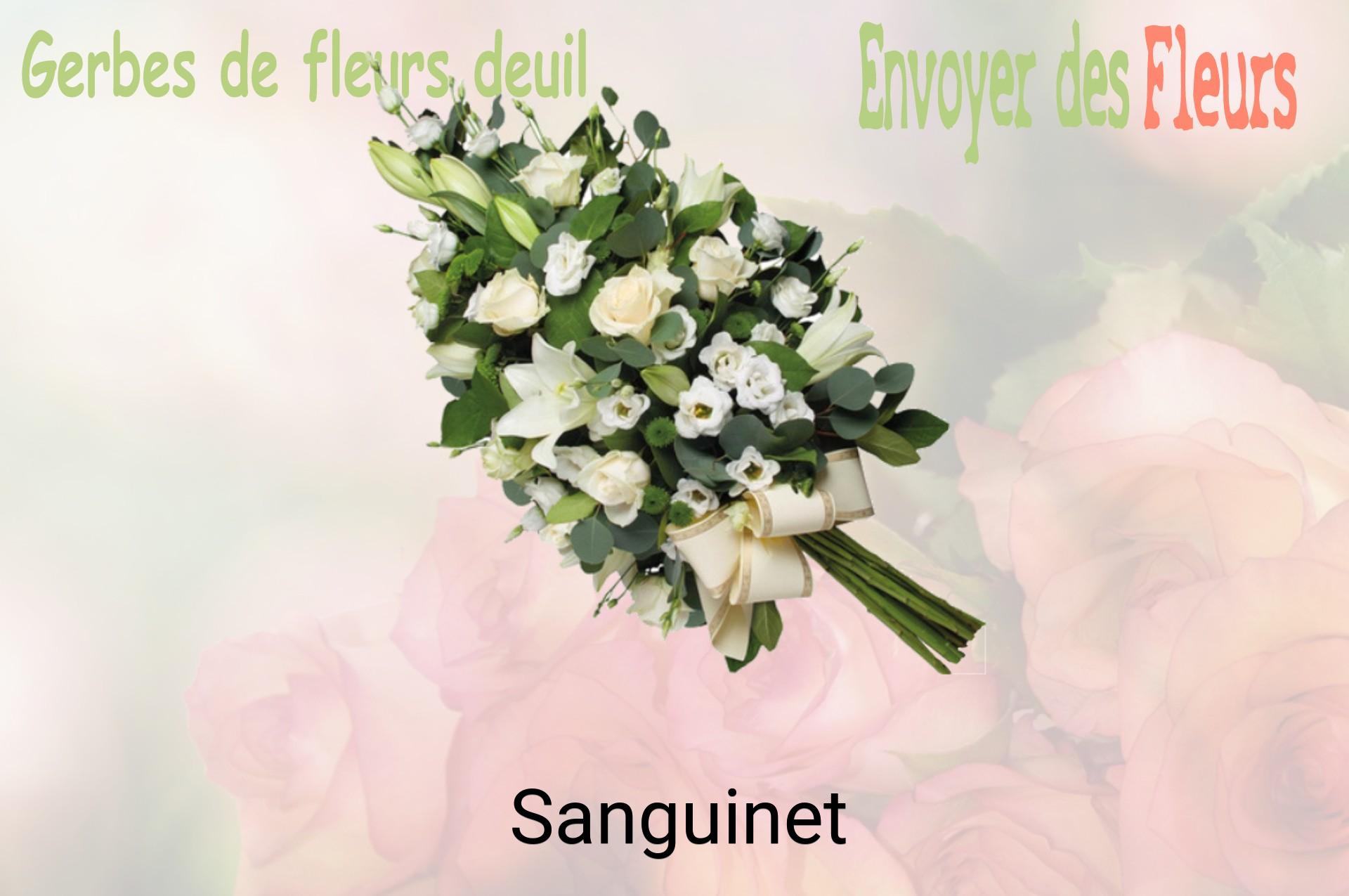 Gerbe de fleurs de deuil livrée à Sanguinet